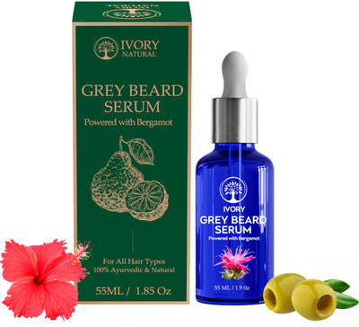 Ivory Natural Greys Beard Serum (55 ml) - Reverse Greying with Highly Potent Serum(55 ml)