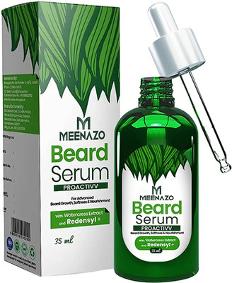Meenazo Beard Serum for Men| Boosts Growth, Density | Non-Patchy Formula with Redensyl(35 ml)