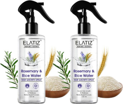 Elatiz Rosemary With Rice Water Spray | Hair Growth & Reduce Hairfall PACK 2(200 ml)