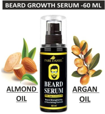 PARK DANIEL Beard Growth Serum for fast Beard Growth-Enriched with Argan and Almond oil(60 ml)