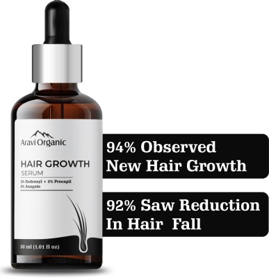 Aravi Organic Hair Growth Serum-Redensyle, Anagain, Procapil & Biotin For Healthy Hair Growth(30 ml)