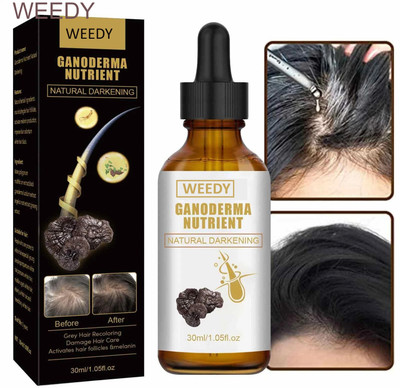 WEEDY Ganoderma Anti-Grey Hair Serum & Supplement for Silky, Darker Hair(30 ml)
