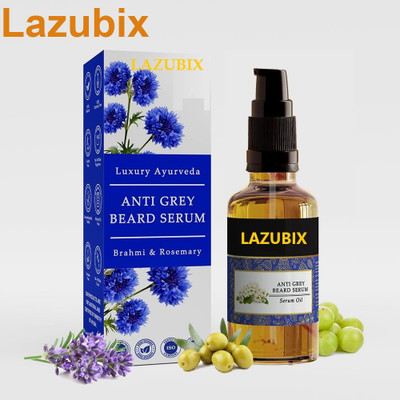 Lazubix Natural Beard Anti-Grey Serum | Beard Tone Enhancer(30 ml)