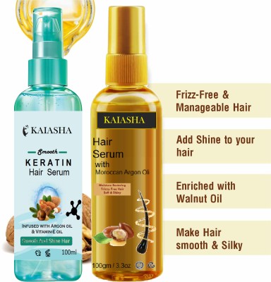 KAIASHA gloss to your hair formula, enriched with Vitamin E BLUE AND YELLOW SERUM(200 ml)