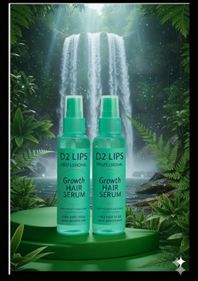 D2 LIPS Professional Hair Care Serum – Growth & Shine Formula – Double Pack(200 ml)