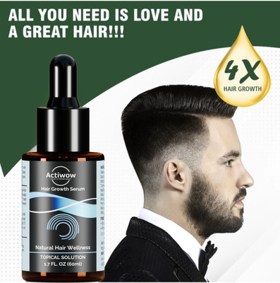 ACTIWOW fast-absorbing and lightweight hair serum formulated with Ashwagandha Exosome(60 ml)