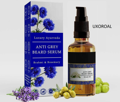 uxoroal Natural grey Beard Serum – For Daily Use To Fight Greying And Soften Beard(30 ml)