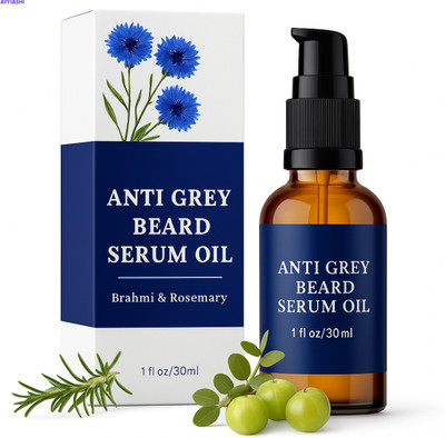 AYYIASHI Natural Anti Grey Beard Serum Oil Promotes Beard Hair Strength(30 ml)