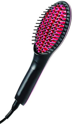 FIVANIO Simply Fast Ceramic Brush with LCD Display Straightener Straight Ceramic Brush with Lcd Display Hair Straightener(Multicolor)