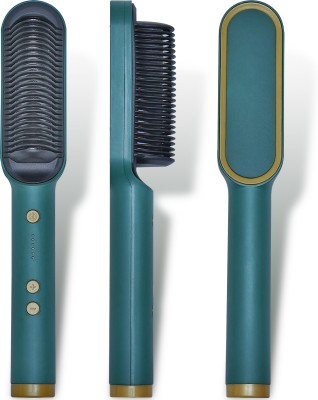 PLUMM PLUMM Hair Straightener Comb for Women & Men SSY-HS-001 Hair Straightener Brush(Green)