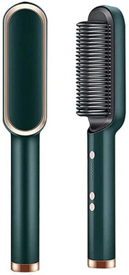 HTD Hair Straightener Comb Hair Brush Hair Curler Professional Electric Curling XIV-20GT-22 Hair Straightener Brush(Multicolor)