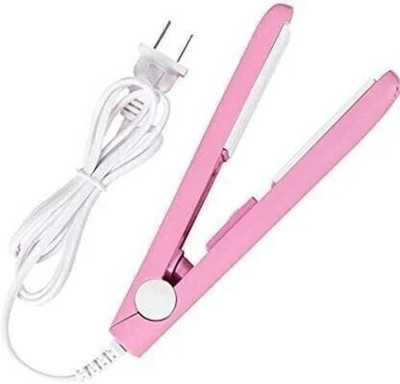 KASHTBHANJAN ENTERPRISE Portable Mini Ceramic Electronic 220V Crimper Flats Iron - Set of 1 Mini_heat_sealer Hair Straightener(Pink)