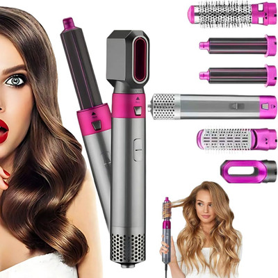 SmartTech Premium Hot Air Brush Set with 5 Attachments | 3 Speed & Heat Settings | 1000W Motor for Men & Women Hair Straightener(Multicolor)