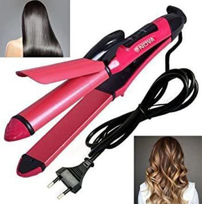 ARNAH TREASURE in 1 Multi function Perfect Curl hair and Hair Straightener Hair Straightener(Pink)