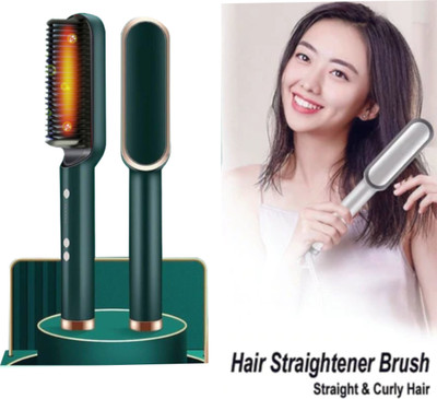 HRKA Hair Brush Curling Anti-perm Straight Hair Comb Hair Iron Hair Styler Tool S244 DY92 Hair Straightener(Multicolor)
