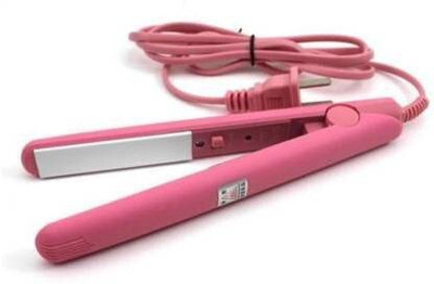 PIRENE Mini Portable Multi Function Electric Splint Hair Straightener Home Small Hair Straightener Travel Mini hair1 Hair Straightener(Pink)