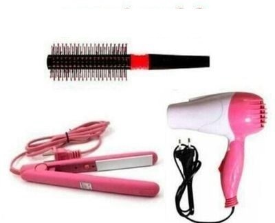 SEINON’S Pack of hair dryer foldable and mini straightner and hair roller 091 Hair Styler(Multicolor)