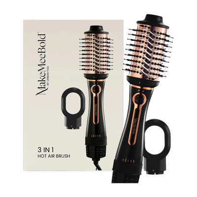 URBANYOG 3 in 1 Hot Air Brush One Step Dryer, Volumizer and Hair Straightener Brush(Rose Gold)