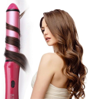 COSMO VIBES 2in1 Hair Straightener and Curler hair styling combo pack Hair Straightener(Pink)