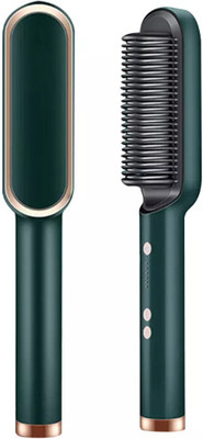 Fulkiza Negative Ion Straight Hair Comb Multi-speed Electric Heating Straight Hair Straightener Brush(Multicolor)
