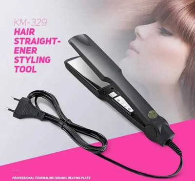 RADHAENTERPRISE 329 KM-329 Temperature Control Hair Straightner Hair Straightener(Black)
