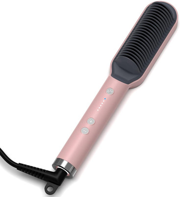 Milixir Smooth Shiny Hair Care Comb for Men & Women | Fast Heating, Ionic Care Comb with 5 Heat Settings Hair Straightener Brush(Multicolor)