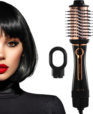 MakeMeeBold 3 in 1 Hot Air Brush for Women Hair Styler Brush 3-in-1 | Blow Dryer, Volumizer & Straightener Tool Hair Straightener Brush(Multicolor)