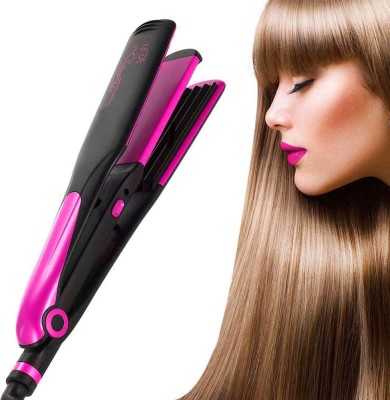 khtffy Professional Hair Flat Iron Curler Hair Straightener Hair Straightener for women KM 2209 Hair Straightener(Multicolor)