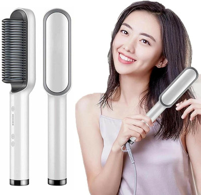 Fulkiza Fast Heating & 5 Temp Settings Hair Straightener Brush (Multi color) Hair Straightener(Multicolor)
