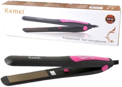 Kemei KM-328 KM 328 Hair Straightener ( Black ) Hair Straightener(Pink)