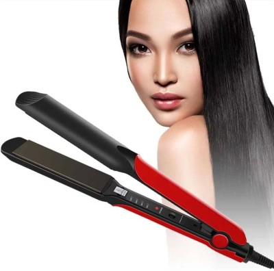 ARSIA hair Straightener Professional Hair Iron With Keratin Coated Plates hair straight machine salon style Professional Hair Straightener(Red)