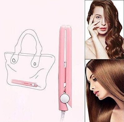 FOZZBY Mini Hair Straightener Crimper Flats Iron Easy To Carry MULTICOLOR Hair Straightener(Pink)
