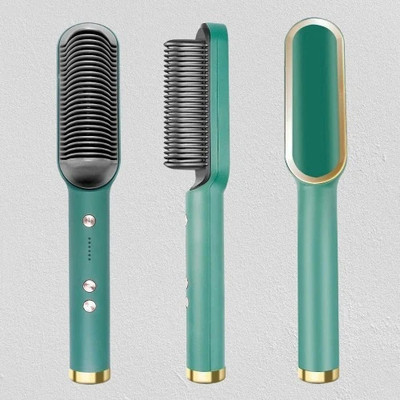 HTS 2-in-1 Hair Straightener Comb Brush for Men & Women Fast & 5 Adjustable Heating JE_Hair-Brush-03 Hair Straightener Brush(Multicolor)