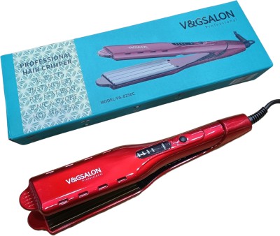 VNG km332kemey Professional Hair Crimper With 4 Temprature Selection extra care ceramic coated Hair Styler(Red)