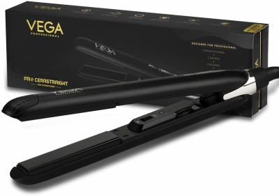 Vega Professional Pro Cera Straight Hair Straightener with Tourmaline Ceramic Plates, (VPVHS-09) VPVHS-09 Hair Straightener(Black)