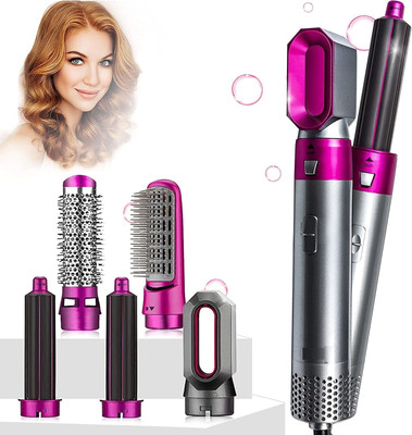 Dizosonic for Straightening Curling Drying Combing 5 IN 1 Hair Dryer Brush, Multifunctional Hot Air Styler Hair Tools Brush Head Hair Straightener(Multicolor)