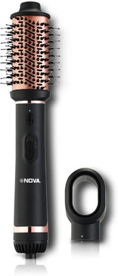 NOVA 3 in 1 Hot Air Brush for Women | One Step Dryer, Volumizer and NHP 8226 Hair Straightener Brush(Rose Gold)