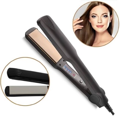 HALOZA Hair Straightener for Women with Ceramic Coated Plates, Quick Heatup & Travel Temperature Control Women Hair Styler, Curler and Hair Straightener(Black)