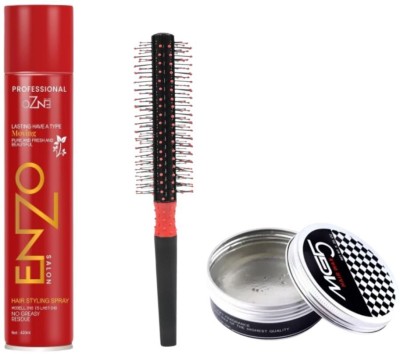 Lenon Hair Styling Combo: Men's Hair Style Wax & Hold Hair Spray (Pack of 3) Hair Spray(400 ml)