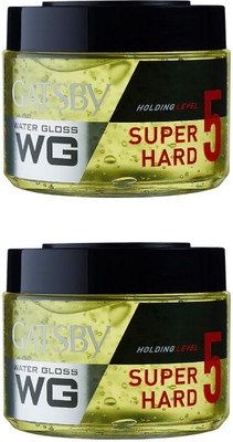 GATSBY Japan Water Gloss - Super Hard, (Pack of 2) Hair Gel(300 g)