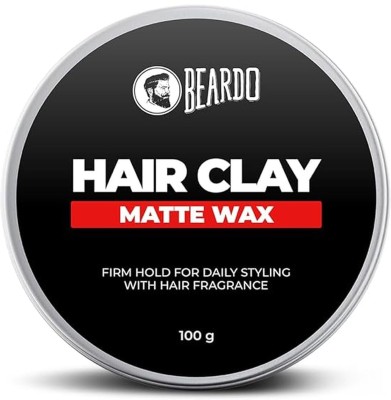 BEARDO Hair CLAY Wax for Men, 100 gm | Matte Finish with volume| Strong Hold re-stylable Hair styles | With Kaolin Clay | Used by salon professionals Hair Clay(100 g)