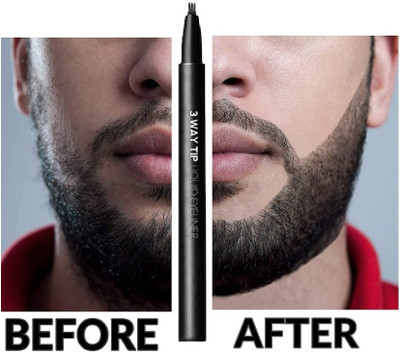 MYEONG Beard And Moustache Long Lasting Waterproof Filler Pencil Beard Pen Beard Cream(1 g)