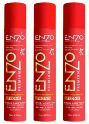 Zailie Hair Holding Ultra Shine Finish Hair Spray Set Of 3 Hair Spray(420 ml)