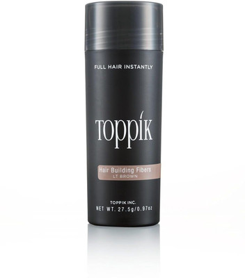 toppik Hair Building Fibers Light Brown Color For Hair Styling 27.5 gm Hair Powder(27.5 g)