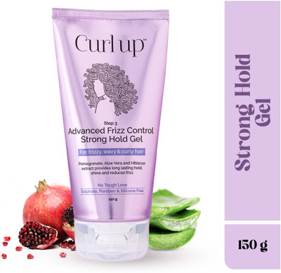CURL UP Advanced Frizz Control Strong Hold Gel Hair Gel(150 g)