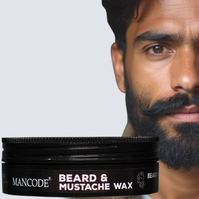MANCODE Beard & Mustache Wax - Strong Hold & Styling | Natural Ingredients-Groomed Beard Hair Wax(50 ml)