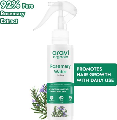 Aravi Organic Rosemary Water for Natural Scalp Treatment & Healthy Thicker Hair Spray(100 ml)