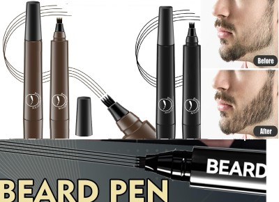 luzimaisa New 4-Tip Beard Pencil Filler for Men (2 pack) - Updated Beard Filling Pen Beard Cream(5 g)