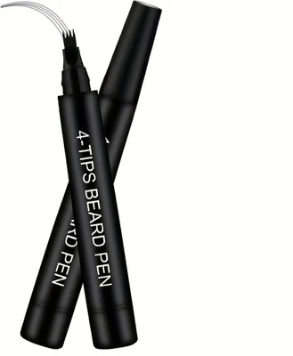 luzimaisa BLACK Long-lasting Black Beard Pencil Filler for Men look Dual Tip Beard Cream(2.5 g)