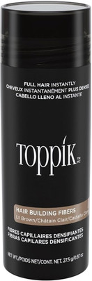 toppik Hair Building Fibers, Keratin-Derived Fibres For Naturally Thicker Light Brown Hair Fiber(27.5 g)